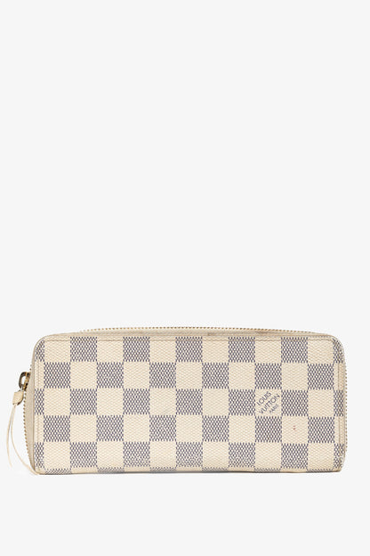 Louis Vuitton Clemence Damier Azur Canvas Zip Wallet