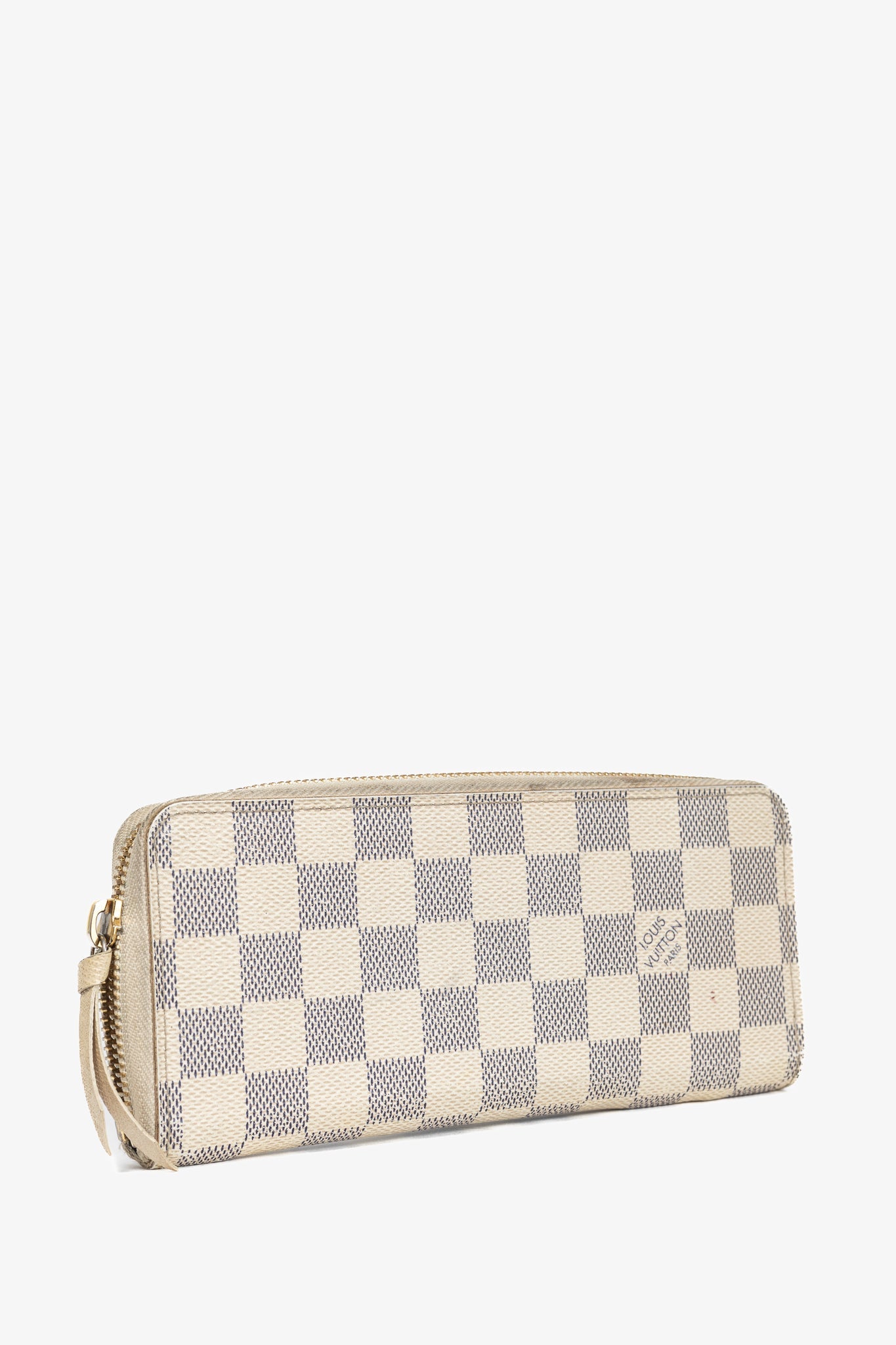 Louis Vuitton Clemence Damier Azur Canvas Zip Wallet