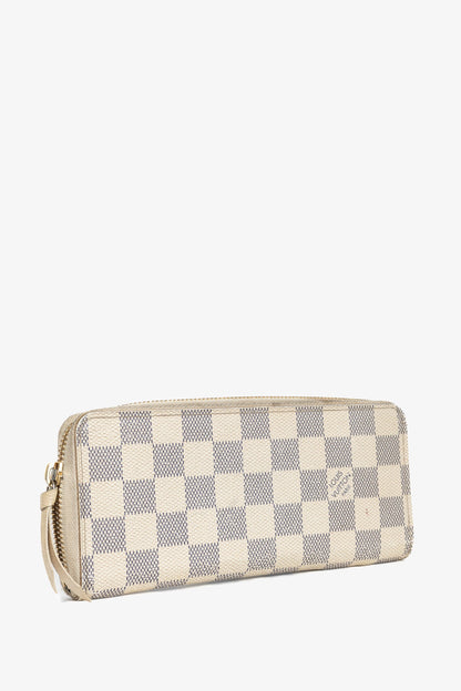 Louis Vuitton Clemence Damier Azur Canvas Zip Wallet
