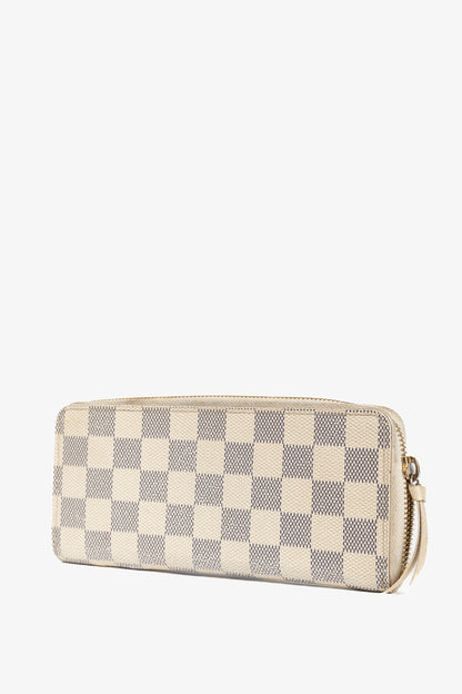 Louis Vuitton Clemence Damier Azur Canvas Zip Wallet
