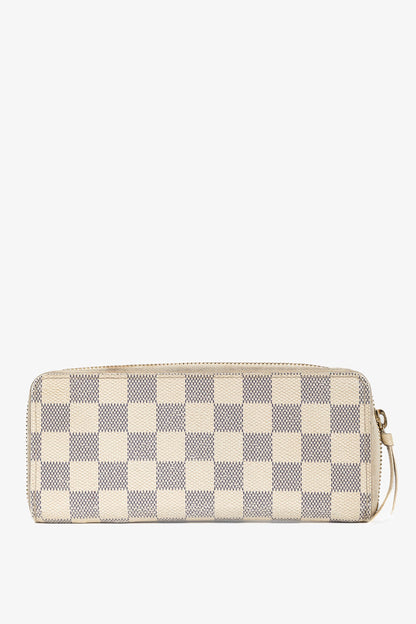 Louis Vuitton Clemence Damier Azur Canvas Zip Wallet