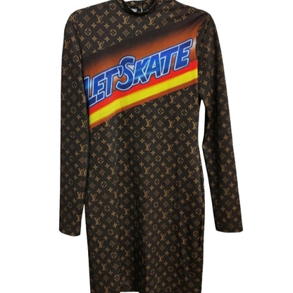 LOUIS VUITTON LET'S SKATE LONG-SLEEVED DRESS