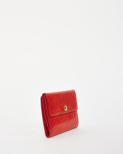 Louis Vuitton Rouge Grenadine Monogram Vernis Ludlow Card Case Wallet