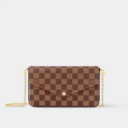 Pochette Félicie Handbag Damier Ebene Canvas