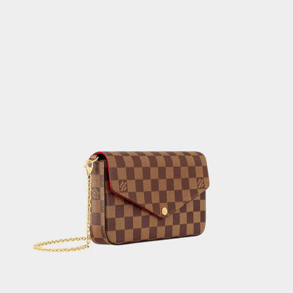 Pochette Félicie Handbag Damier Ebene Canvas