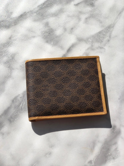 CELINE Macadam Folded Wallet Brown Vintage rgertf