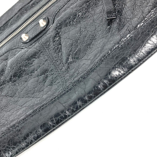 BALENCIAGA Clutch bag 273022 leather black Classic clip M mens