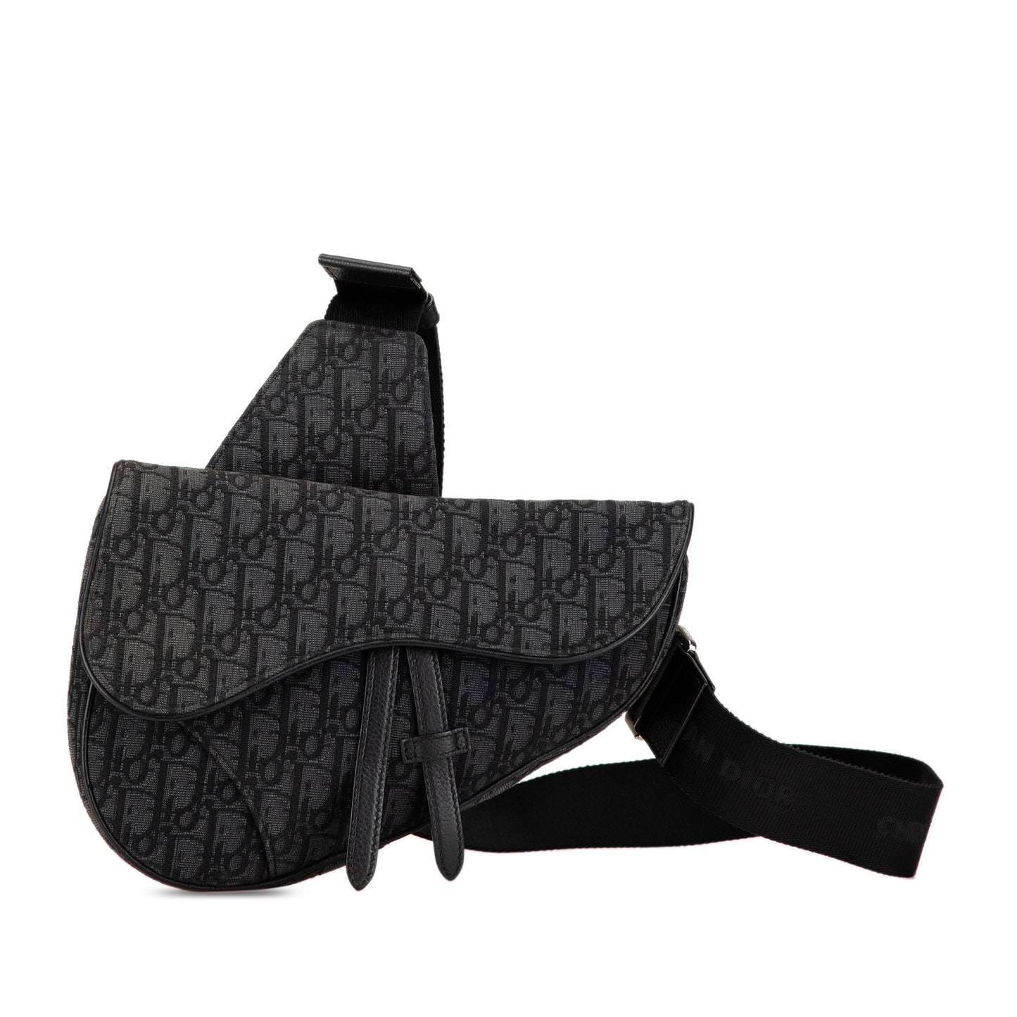Oblique Canvas Saddle Crossbody