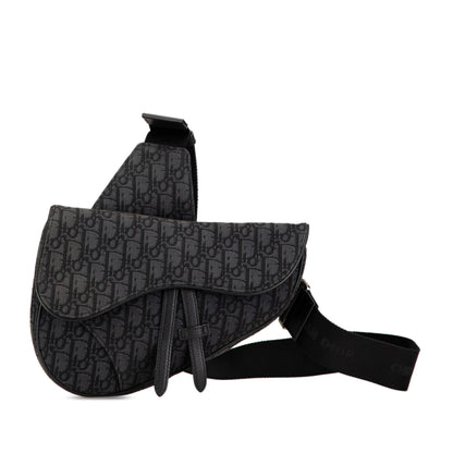 Oblique Canvas Saddle Crossbody