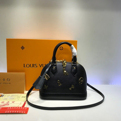 Louis Vuitton Alma BB Epi Leather Love Lock Edition Black