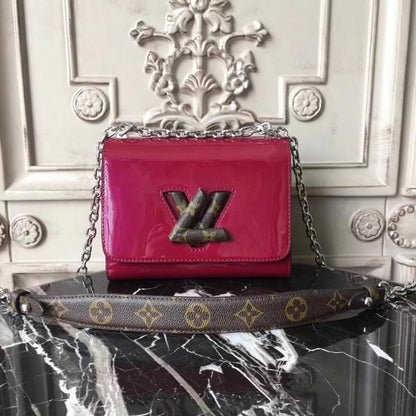 Louis Vuitton Twist PM Monogram Vernis Leather Magenta