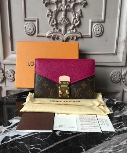 Louis Vuitton Pallas Wallet Monogram Canvas Grape