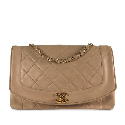 CHANEL Medium Lambskin Diana Flap Crossbody Bag
