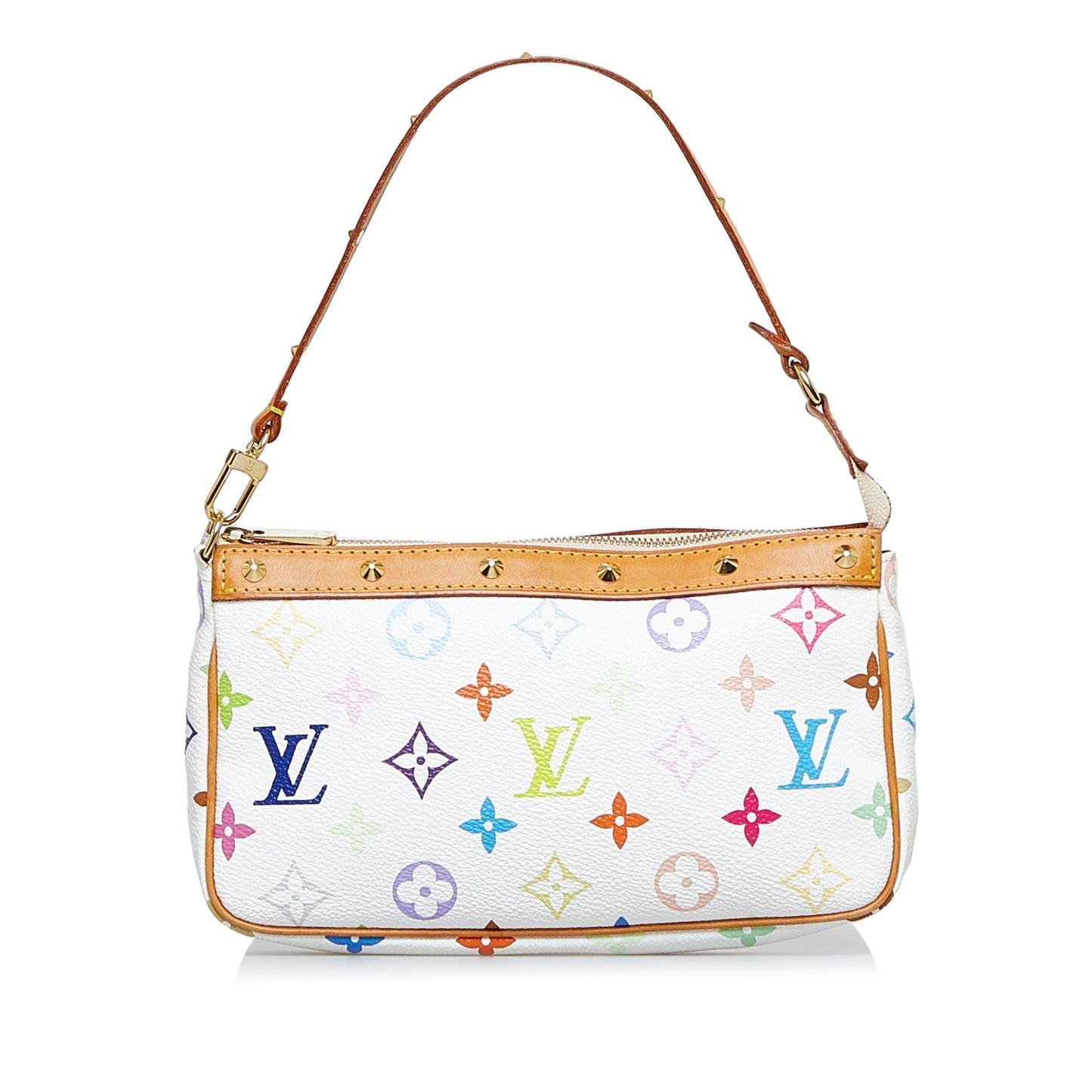 LOUIS VUITTON Monogram Multicolore Pochette Accessoires White