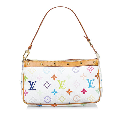 LOUIS VUITTON Monogram Multicolore Pochette Accessoires White
