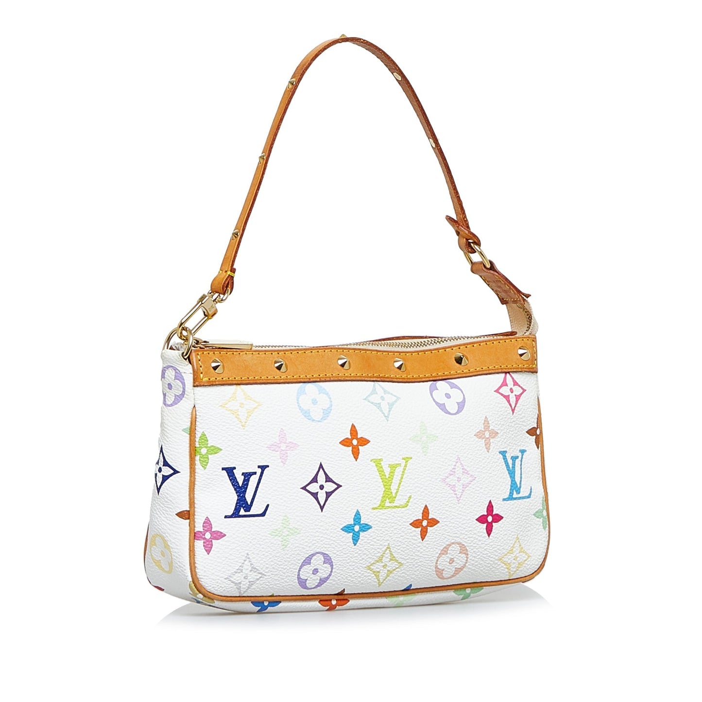 LOUIS VUITTON Monogram Multicolore Pochette Accessoires White