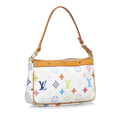 LOUIS VUITTON Monogram Multicolore Pochette Accessoires White