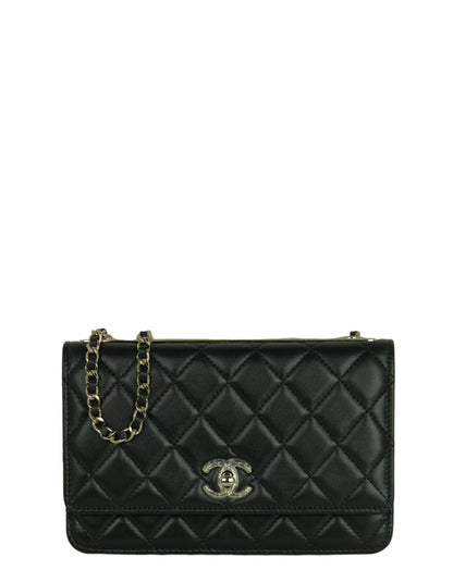 Chanel NEW 2023 Black Quilted Trendy CC WOC