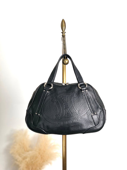 CELINE  Small Boston bag Handbag Black Vintage 2bg7ri