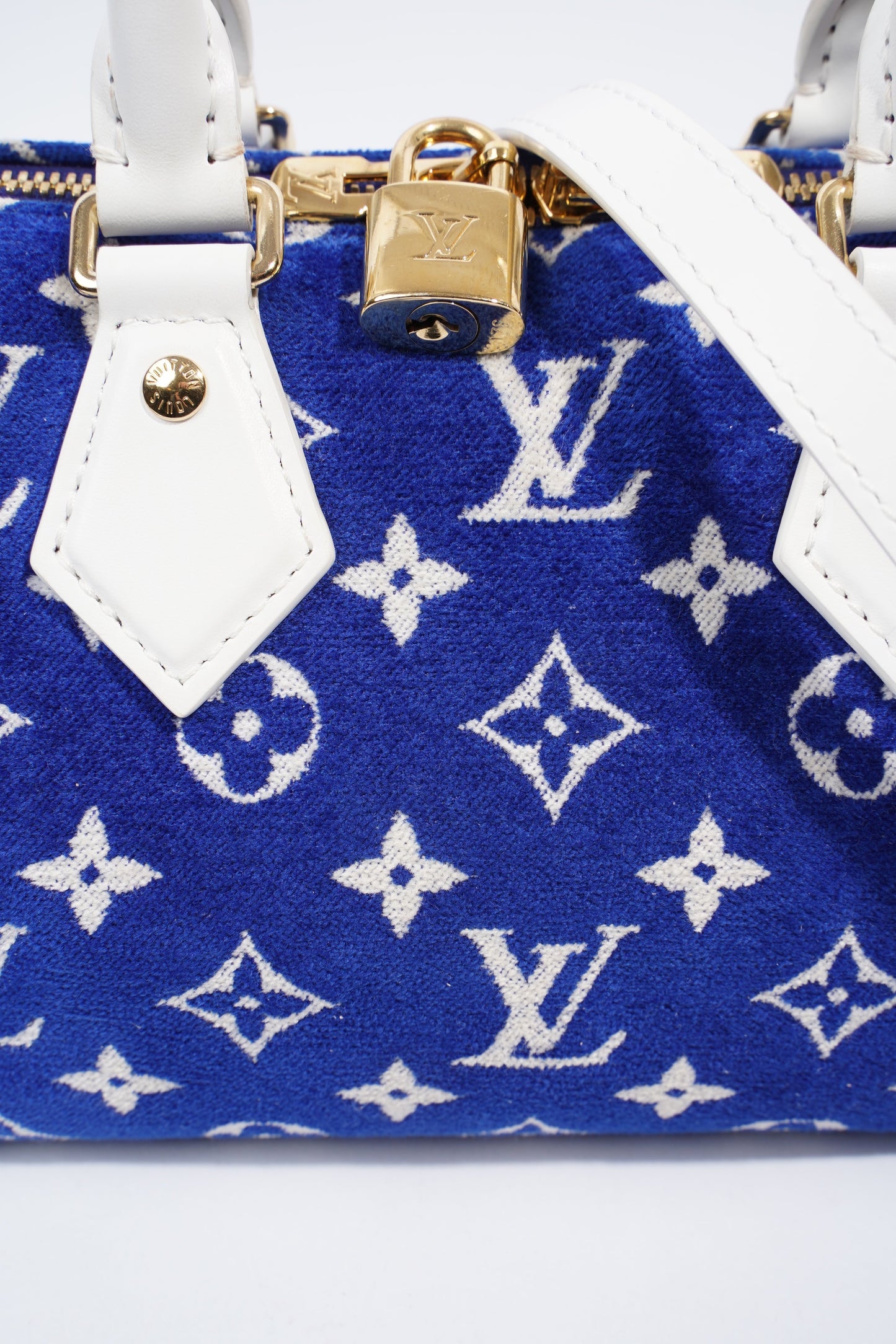 Louis Vuitton Limited Edition Match Collection Speedy Bandoulieré Blue / White Monogram Fabric 20