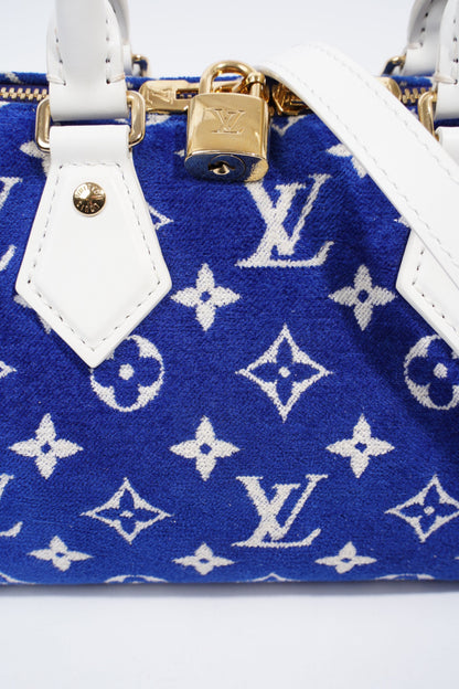 Louis Vuitton Limited Edition Match Collection Speedy Bandoulieré Blue / White Monogram Fabric 20