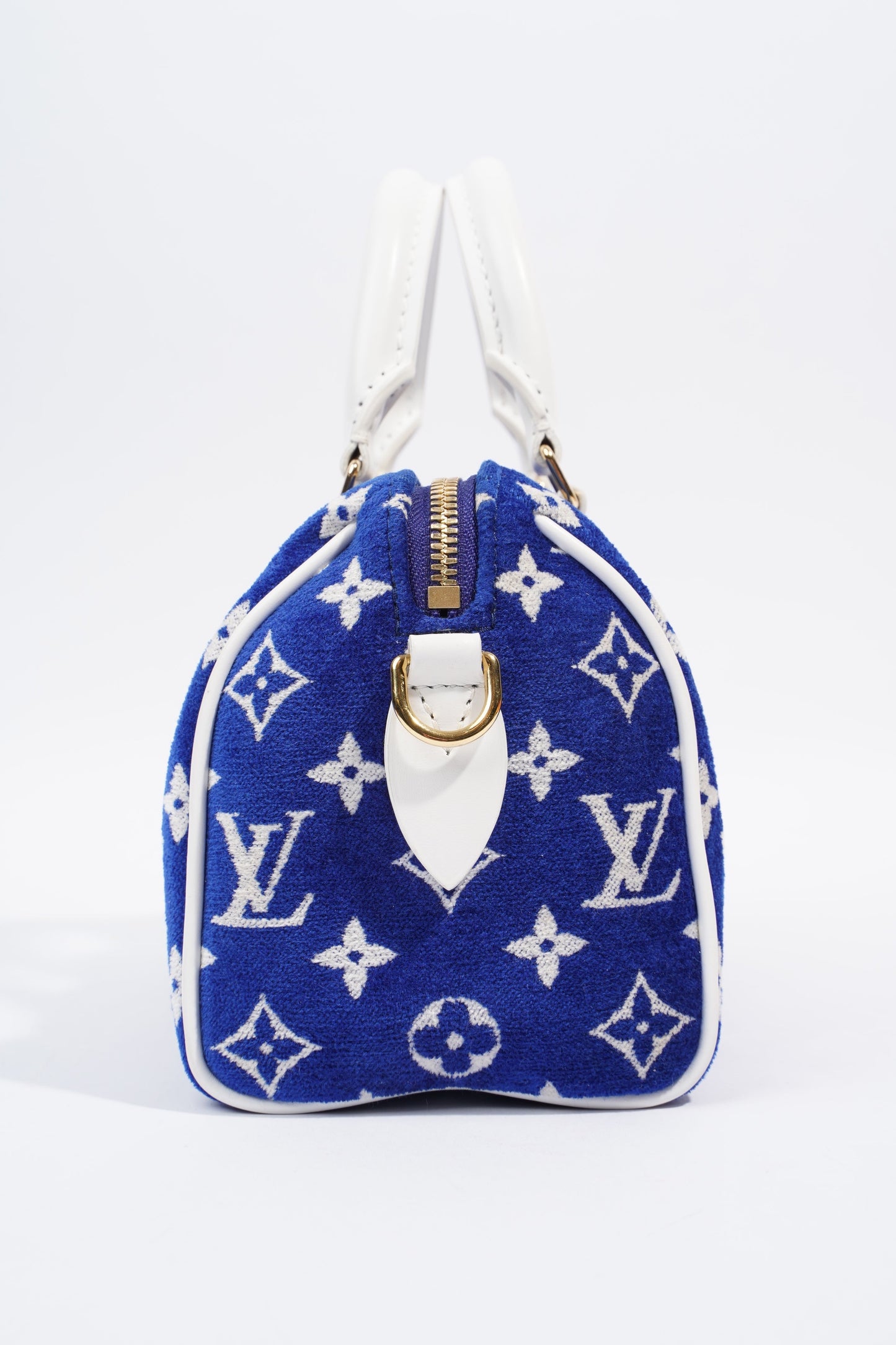 Louis Vuitton Limited Edition Match Collection Speedy Bandoulieré Blue / White Monogram Fabric 20