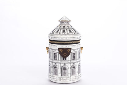 Louis Vuitton Fornasetti Cannes Vase Architettura Handbag (M59143), Gold Hardware, with Strap, Gold Chain, Lock, Keys, Dust Cover & Box