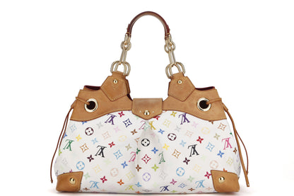 LOUIS VUITTON MULTICOLOR WHITE ARSULA BAG (TH0058), WITH DUST COVER