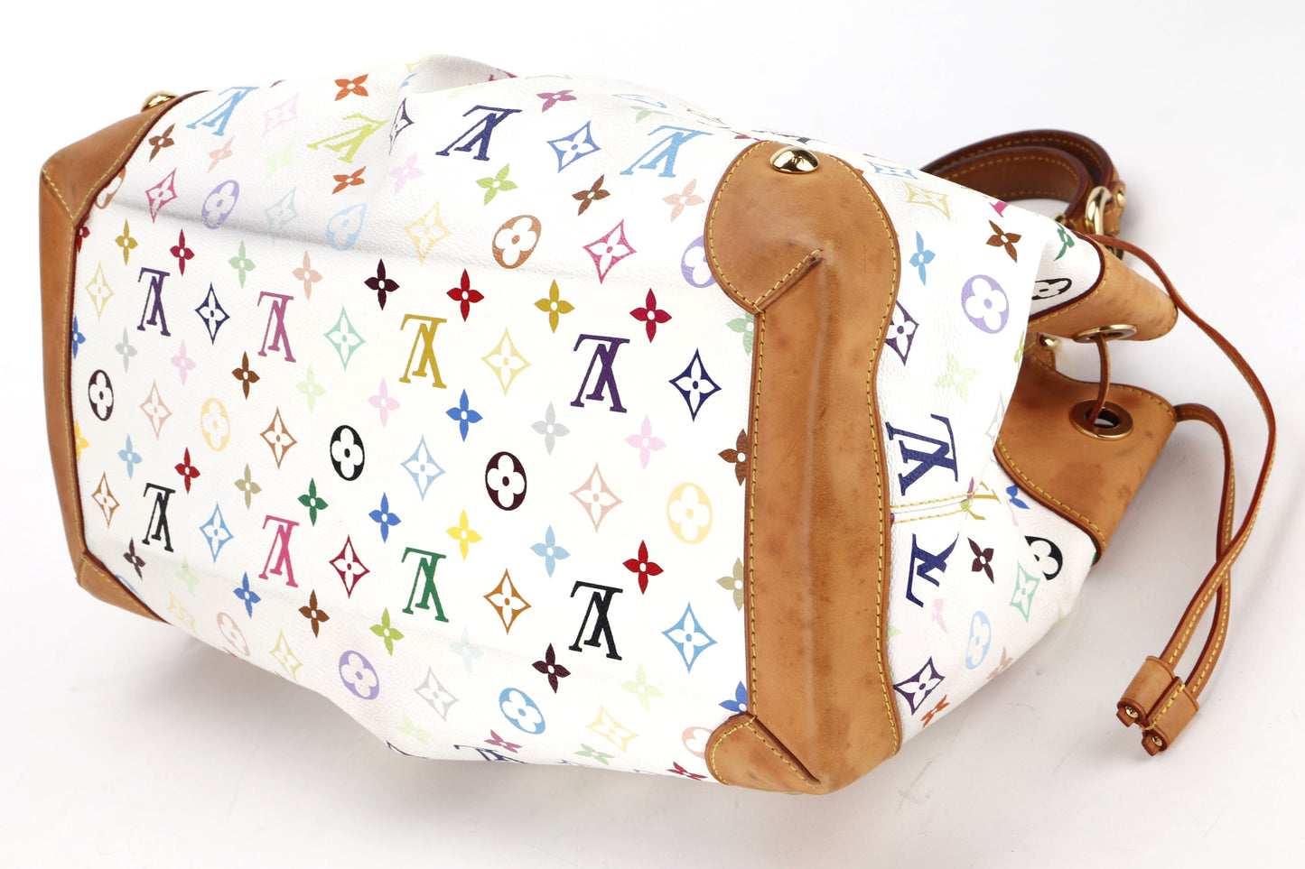 LOUIS VUITTON MULTICOLOR WHITE ARSULA BAG (TH0058), WITH DUST COVER