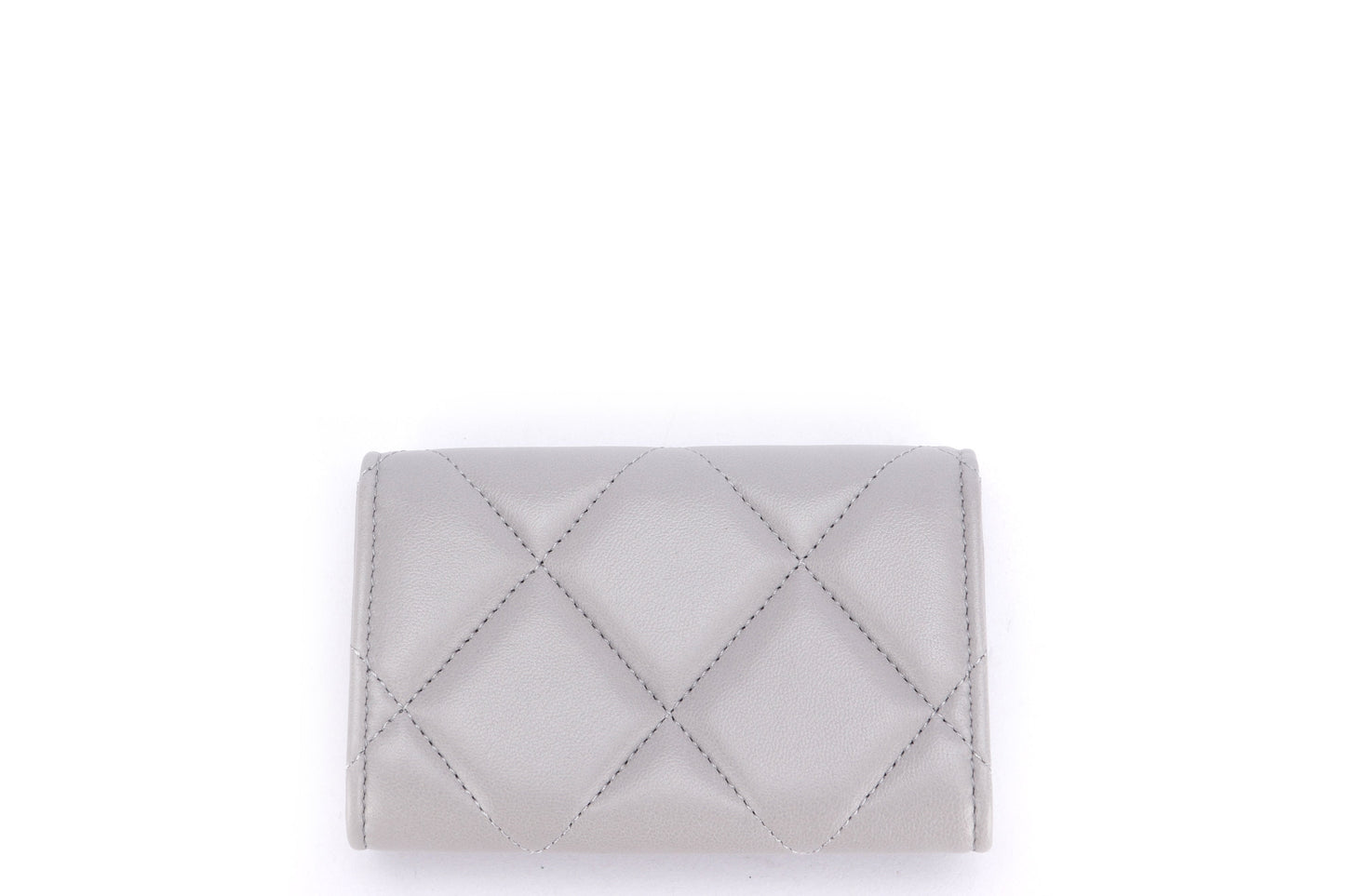 Chanel 19 Light Grey  Case (T9PGxxxx), Silver Hardware, with Dust Cover & Box