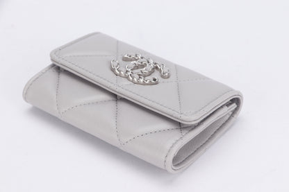 Chanel 19 Light Grey  Case (T9PGxxxx), Silver Hardware, with Dust Cover & Box