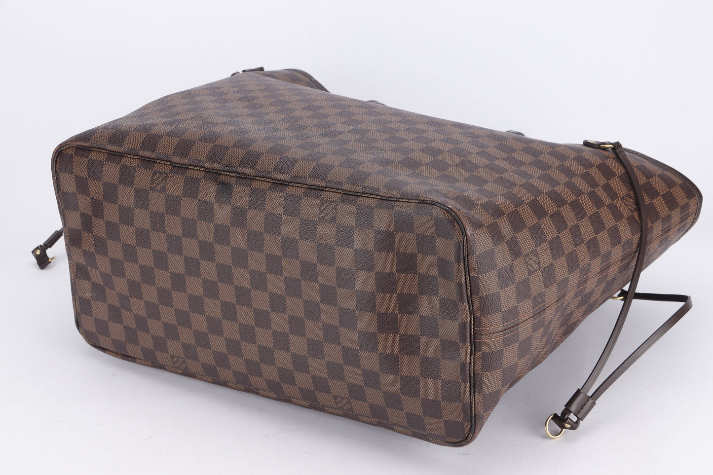 LOUIS VUITTON N41357 NEVERFULL (FL3171) GM SIZE DAMIER EBÈNE CANVAS GOLD HARDWARE, NO DUST COVER