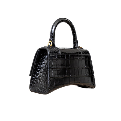 Balenciaga Balenciaga Crocodile Embossed Hourglass XS Bag