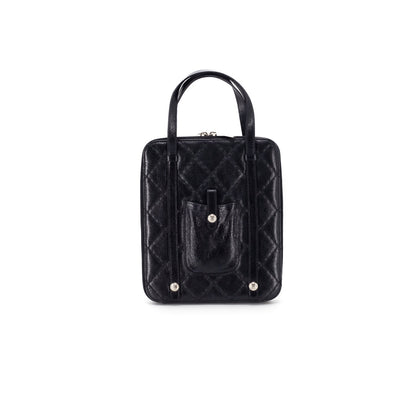 Chanel Top Handle iPad Case Black