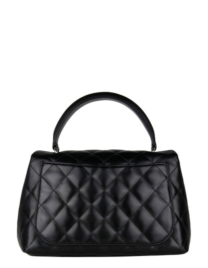 Chanel Black Lambskin Leather Kelly Style Classic Bag