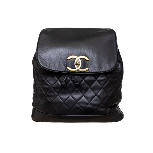 Chanel Chanel Vintage Quilted Lambskin Drawstring Backpack