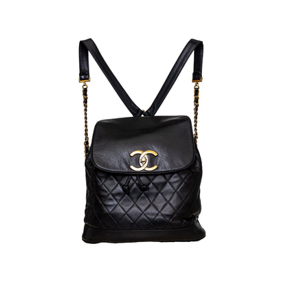 Chanel Chanel Vintage Quilted Lambskin Drawstring Backpack