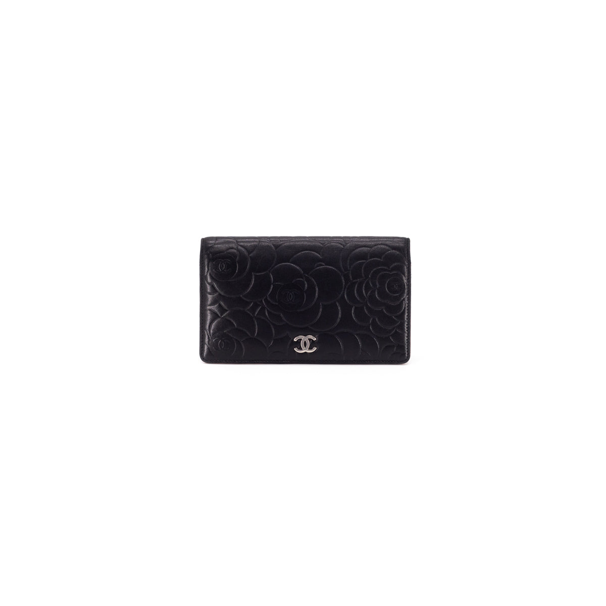 Chanel Camelia Wallet Black