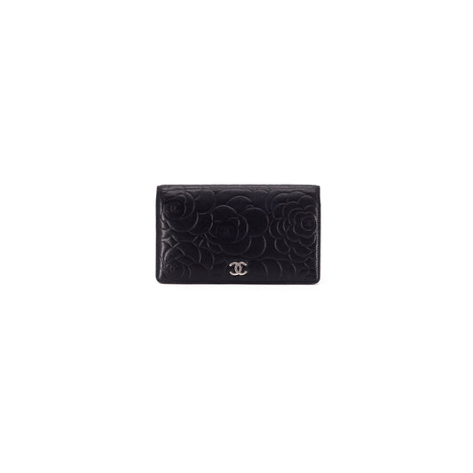 Chanel Camelia Wallet Black