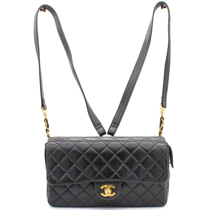 Black lambskin Vintage Backpack