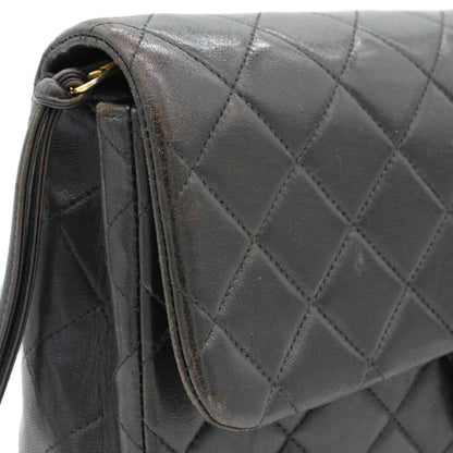 Black lambskin Vintage Backpack