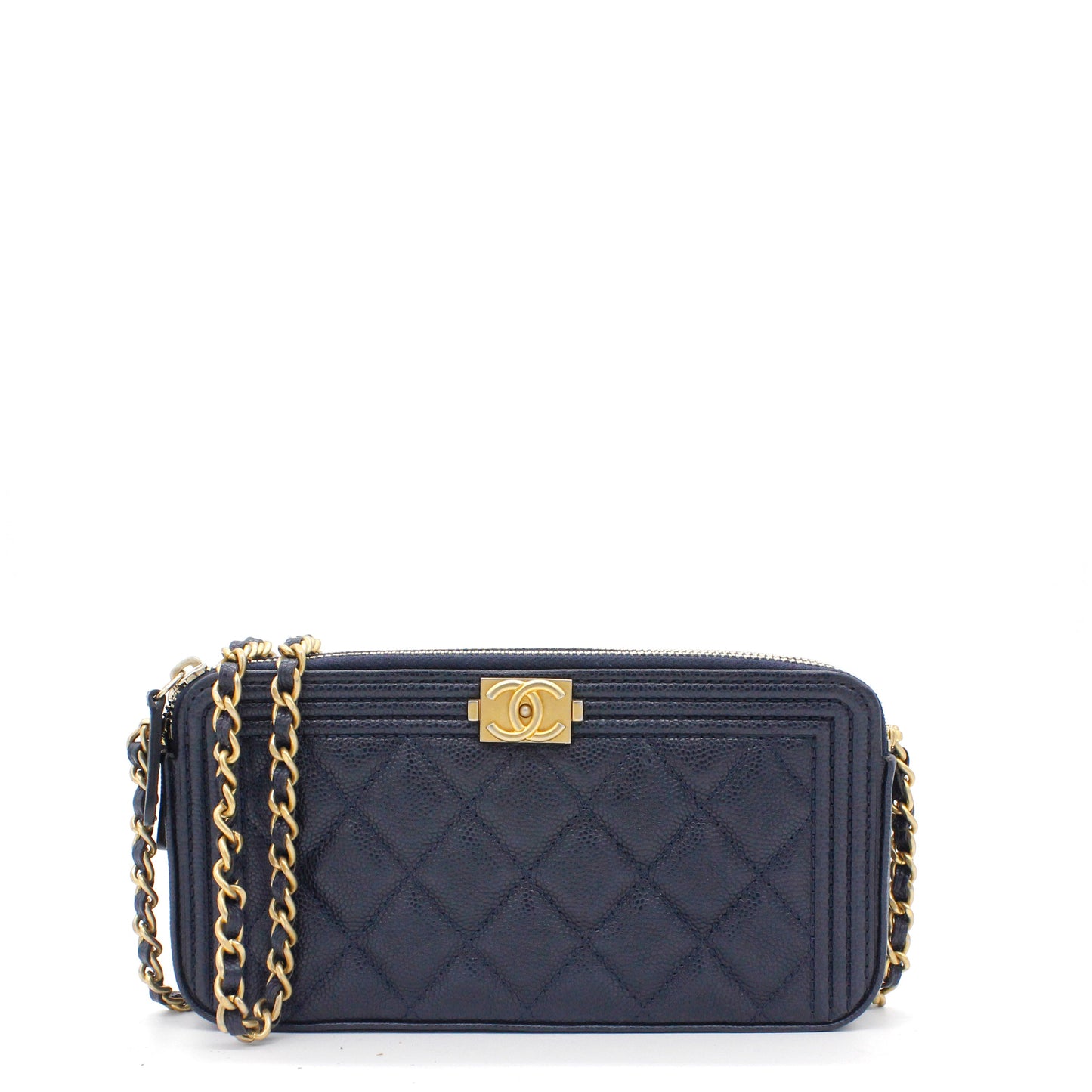 Boy Double Zip Around Wallet on Chain Woc