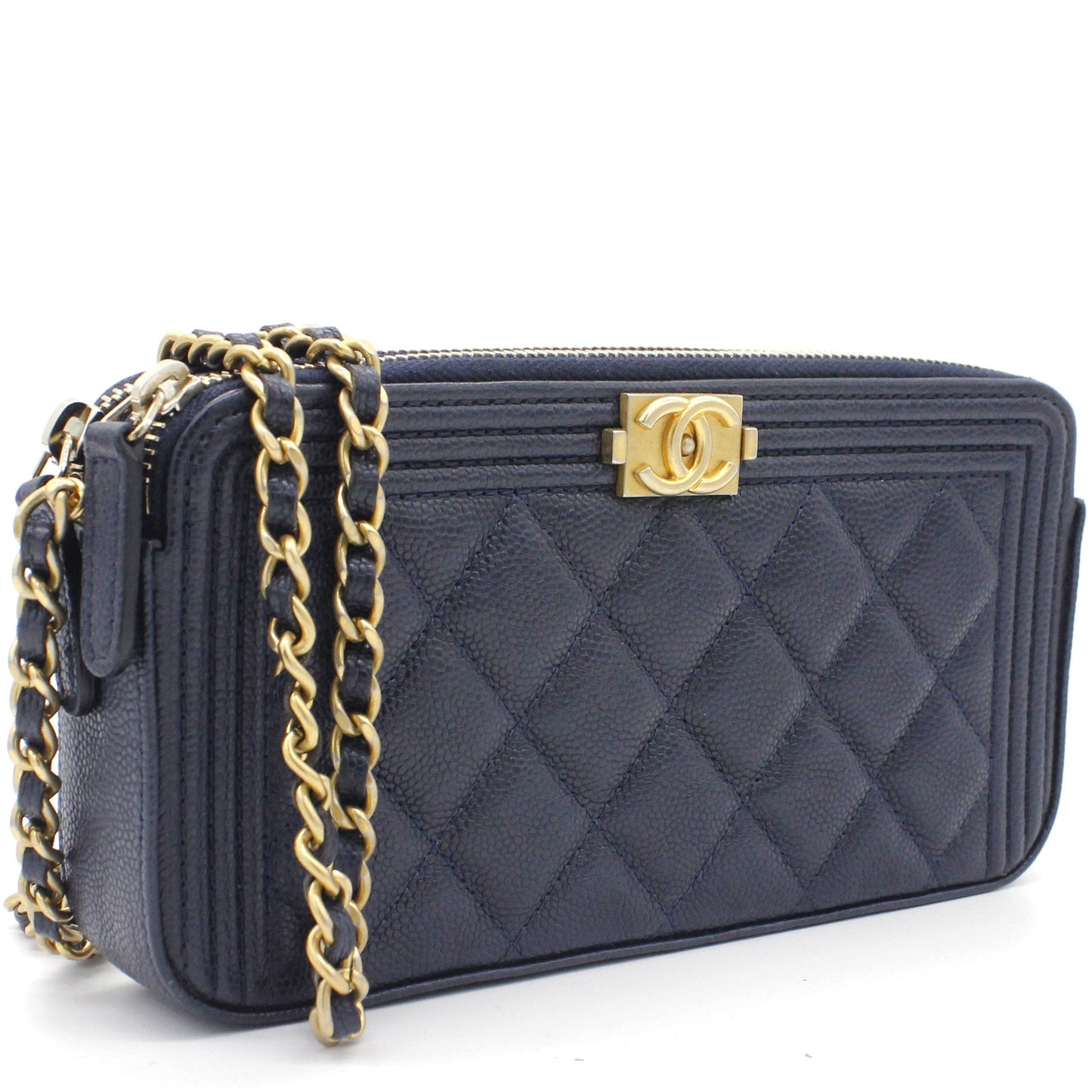 Boy Double Zip Around Wallet on Chain Woc