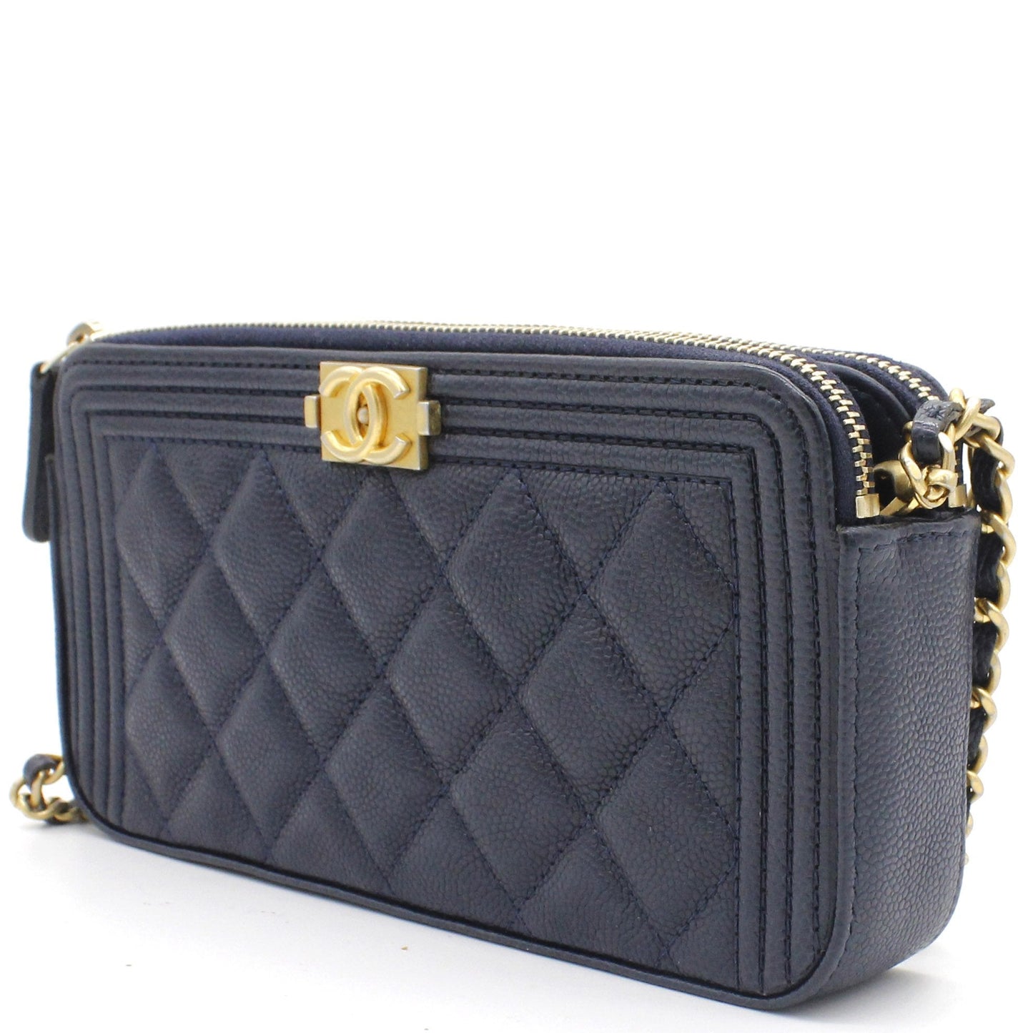 Boy Double Zip Around Wallet on Chain Woc