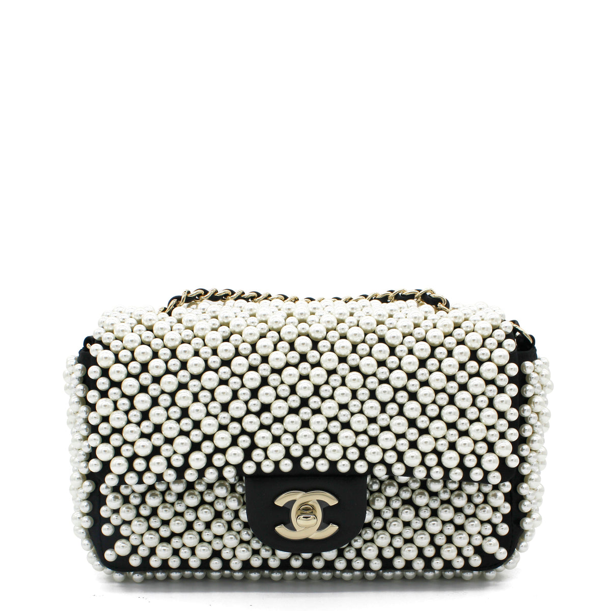 Pearly Mini Classic Flap Bag