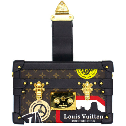 Louis-vuitton Limited Edition Leather World Tour Petite Malle Bag