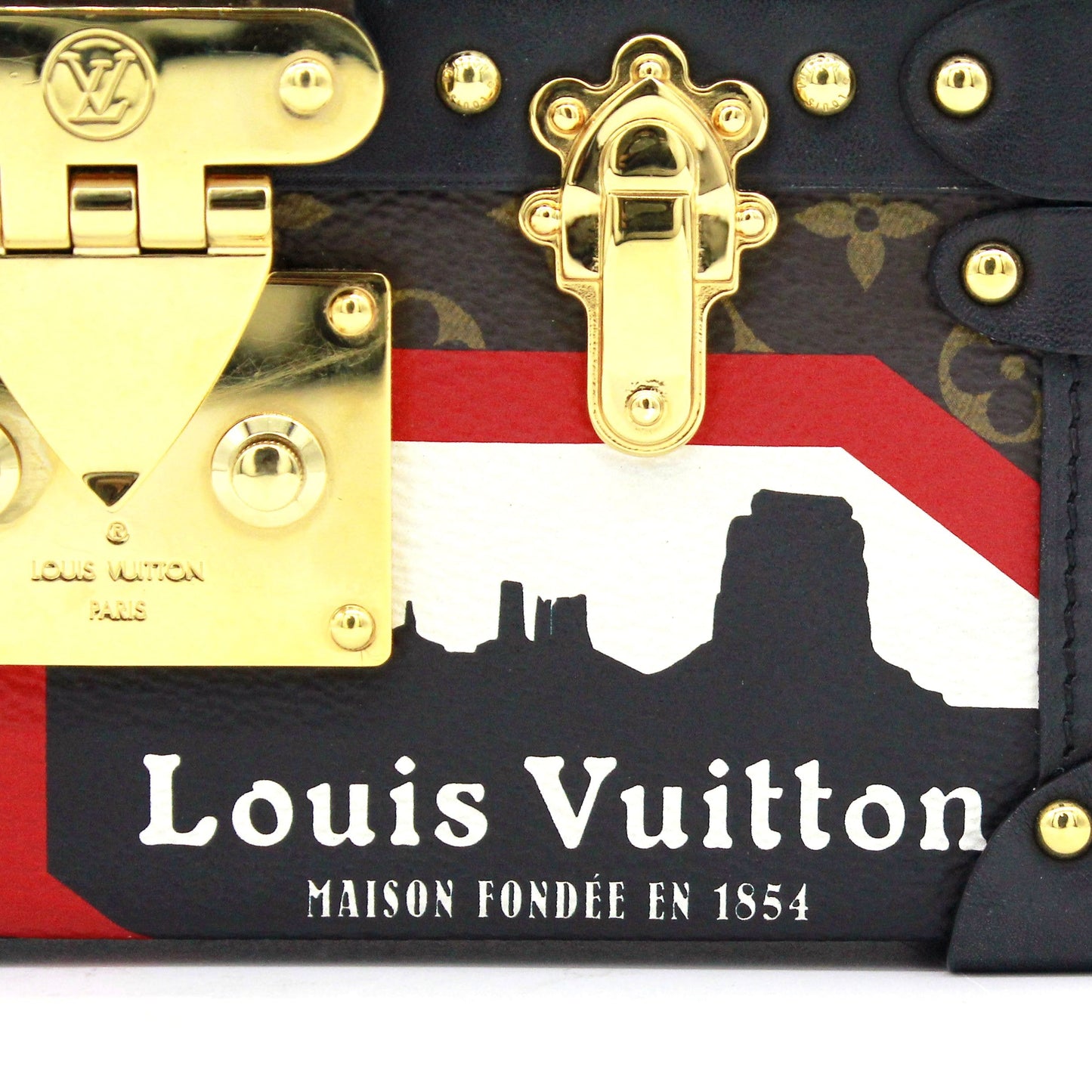 Louis-vuitton Limited Edition Leather World Tour Petite Malle Bag