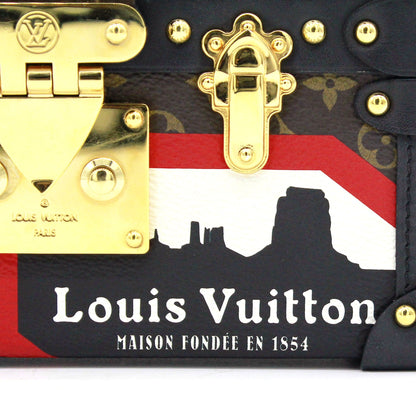 Louis-vuitton Limited Edition Leather World Tour Petite Malle Bag