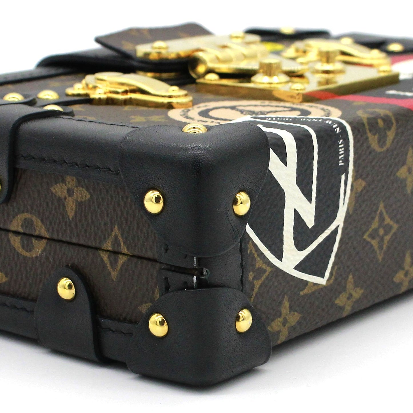 Louis-vuitton Limited Edition Leather World Tour Petite Malle Bag