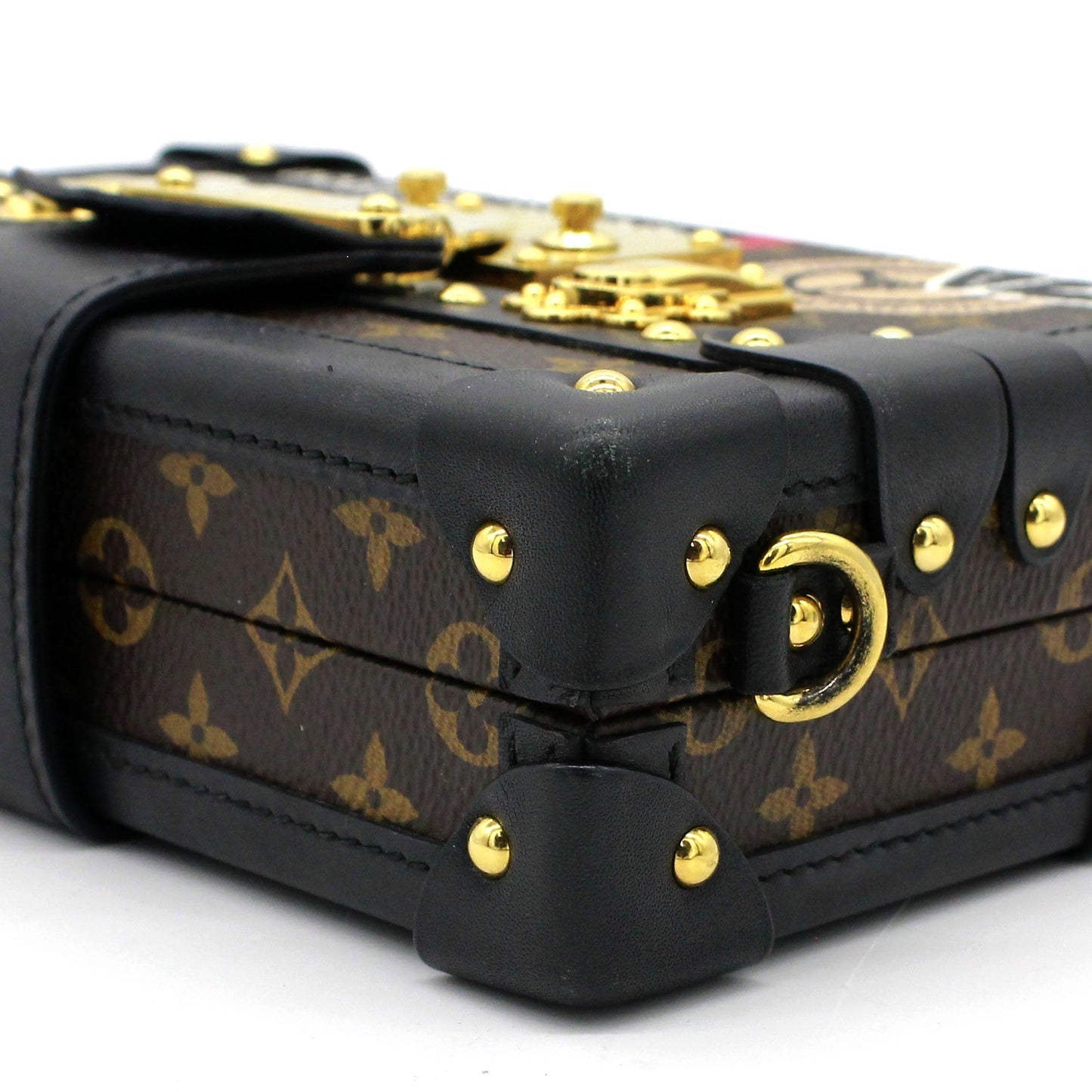 Louis-vuitton Limited Edition Leather World Tour Petite Malle Bag
